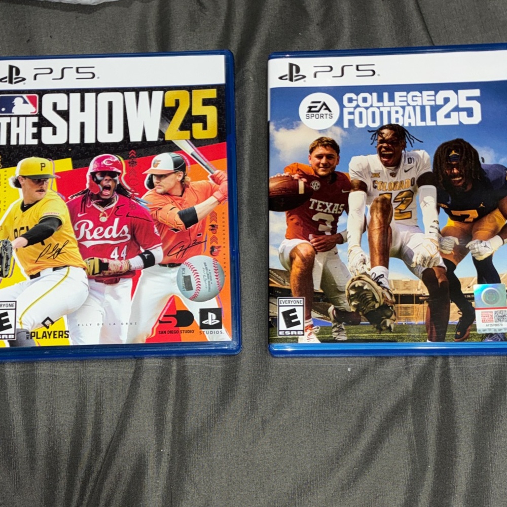 Sony PS5 MLB The Show 25 & College Football 25 Duo - Yellow/Red/Blue/Cream